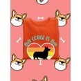 thumbnail image 3 of Vintage My Corgi Is My Valentine Sweatshirt Women -Image by Shutterstock, Female Medium, 3 of 4