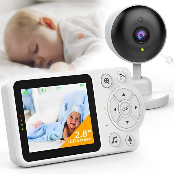 Baby Monitor with Camera and Audio, Night Vision, 2-Way Talk, 114.8ft Long Range, Clear Screen Infant Optics Baby Camera