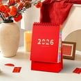 thumbnail image 4 of SouMaox Paper Desk Calendar Festive Red Thickened Pages Twin Wire Binding Scheduling Organization for Office Desktop Study Workspace, 4 of 8