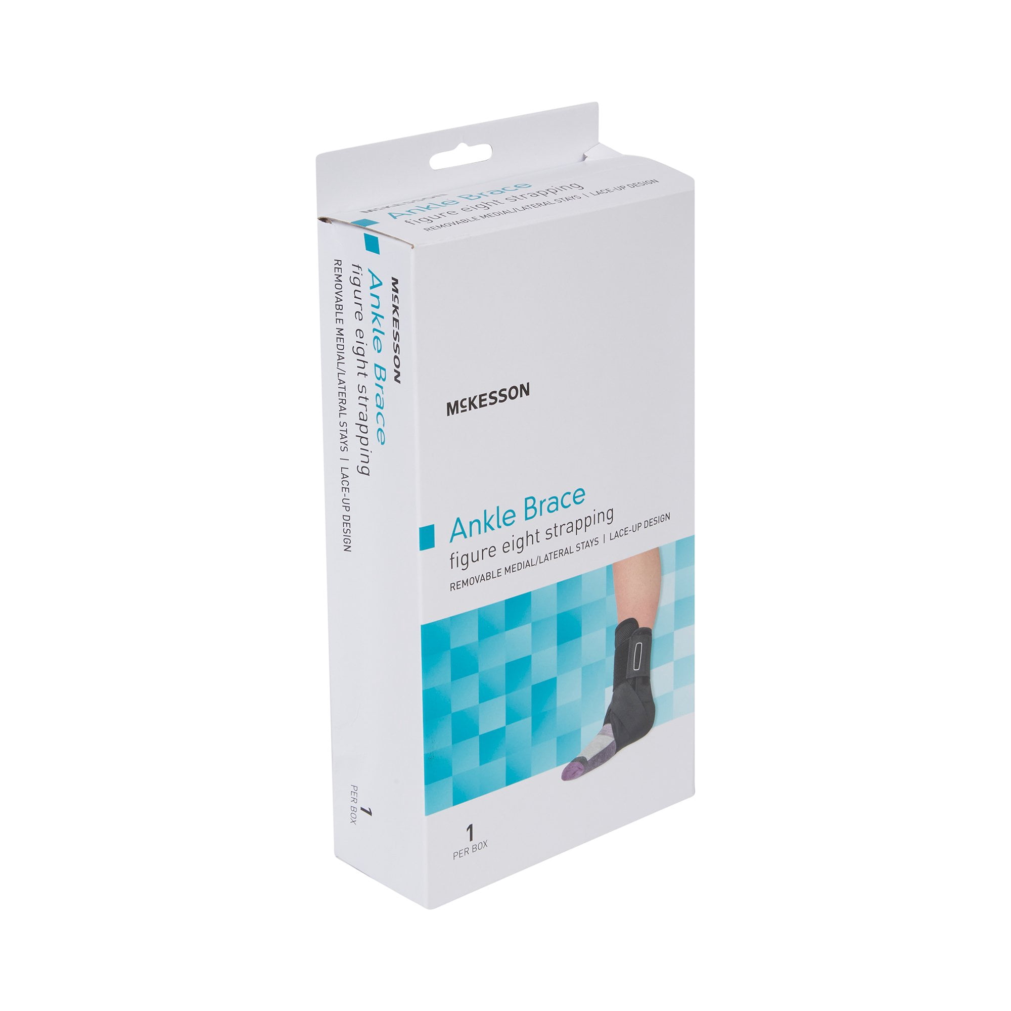 McKesson Lace-Up Ankle Brace with Figure-Eight Strapping, Size XS, 1 Ct