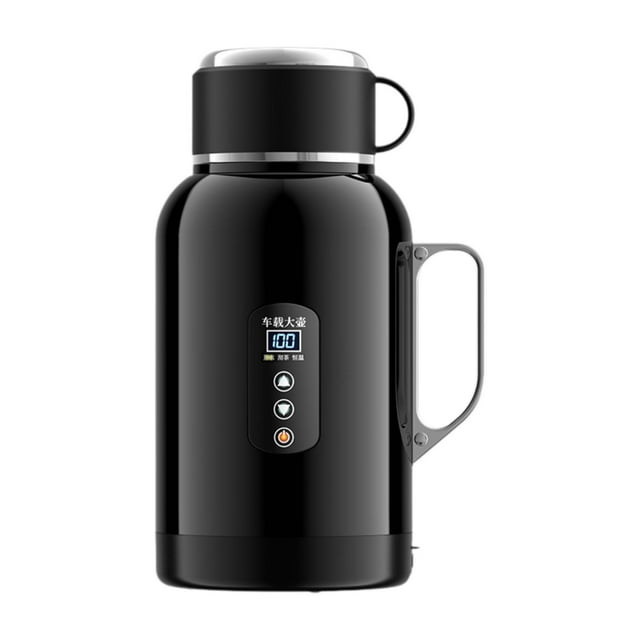 yuksok Car Electric Kettle 12/24V with Lighter with Lid Teapot Portable Water Without Base