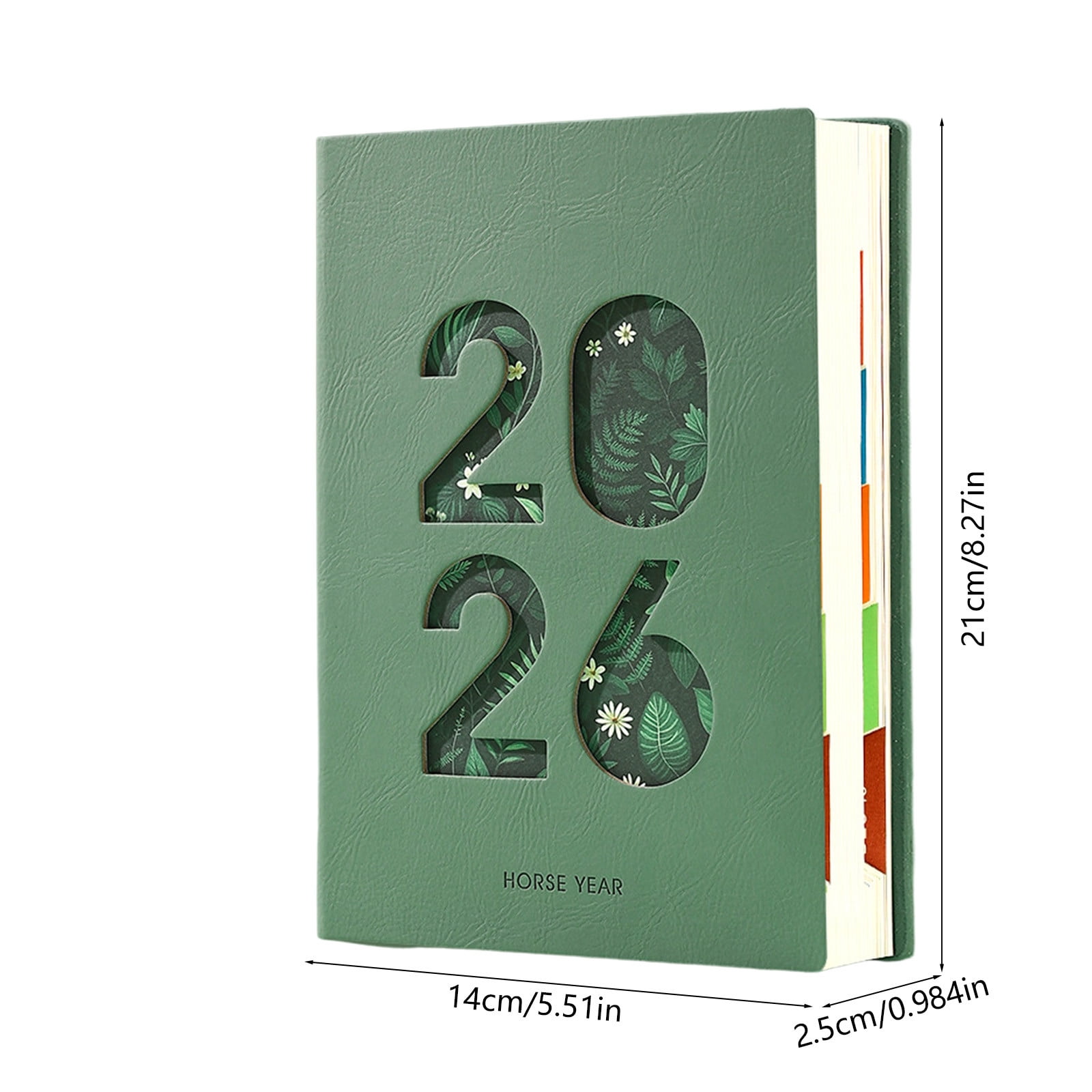 Nilvkv 2026 Planner Notebook, A5 Schedule Notebook with Faux Leather Cover Lay Flat Coil Binding for Daily Notes School Office Use Daily Planner 2026