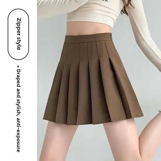 Vestido mini de cintura alta con bolsillos para mujer, falda adelgazante de talla grande, cintura elástica negra pequeña, estilo informal de verano