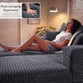 thumbnail image 4 of 80" Oversized Double Chaise Lounge Indoor,Corduroy Boneless Sleeper Sofa Bed with Deep Seat,Pillows for Living Room,Bedroom,Apartment, 4 of 10