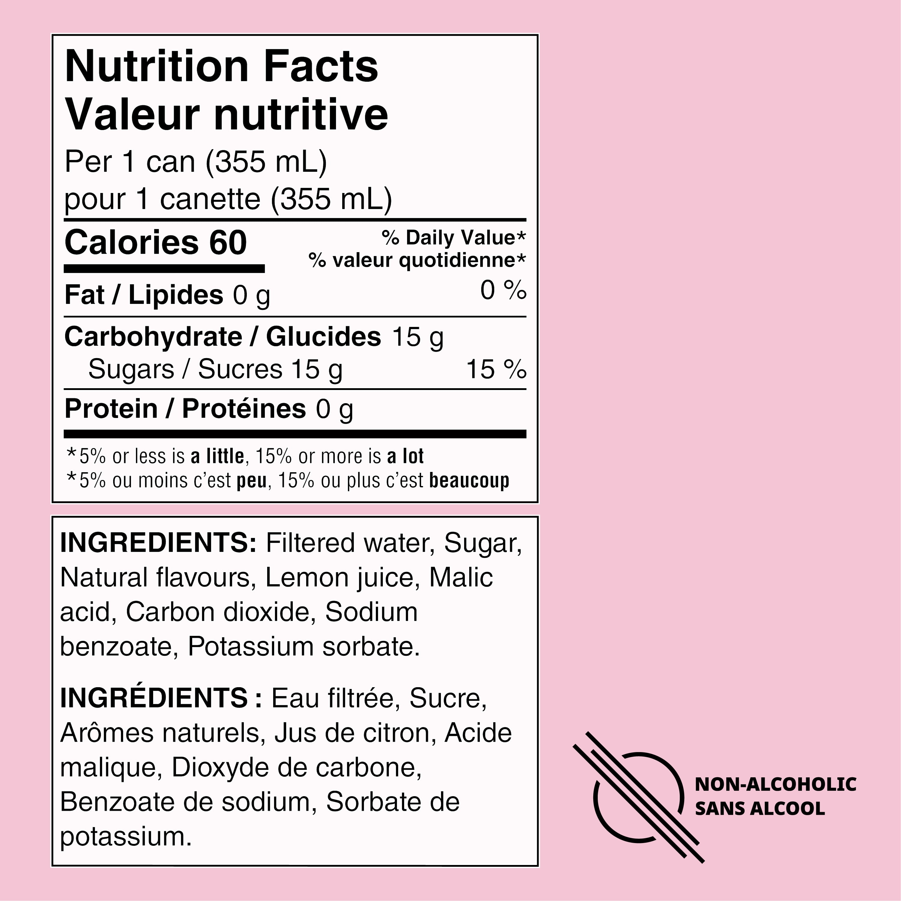 Atypique Amaretto Sour, Mocktails 4 pack of 355 mL