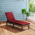 thumbnail image 2 of Costway Chaise Longue de Patio Fauteuil Inclinable avec Dossier Réglable à 3 Positions et Coussin Rouge, 2 of 8