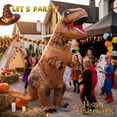 thumbnail image 6 of Magotan Halloween Inflatables Costume for Adults,Funny Blow Up Full Body T-Rex Fancy Dress Jumpsuit for Halloween,Brown, 6 of 8