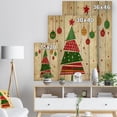 thumbnail image 5 of Design Art - Arbre de Noël Déstructuré Abstrait Rouge et Vert, 5 of 5