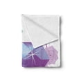 thumbnail image 2 of Girl Slogan Soft Flannel Fleece Throw Blanket, Wording with a Huge Crystal Diamond and Roses Flourishing, Cozy Plush for Indoor and Outdoor Use, 50" x 70", Lavender Violet, by Ambesonne, 2 of 5