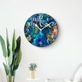thumbnail image 4 of 16 Inch Wall Clock Battery Operated Silent Clock Decorative for Office, Kitchen, Outdoor, Living Room，Beautiful Multicolored Peacocks Exquisite, 4 of 4