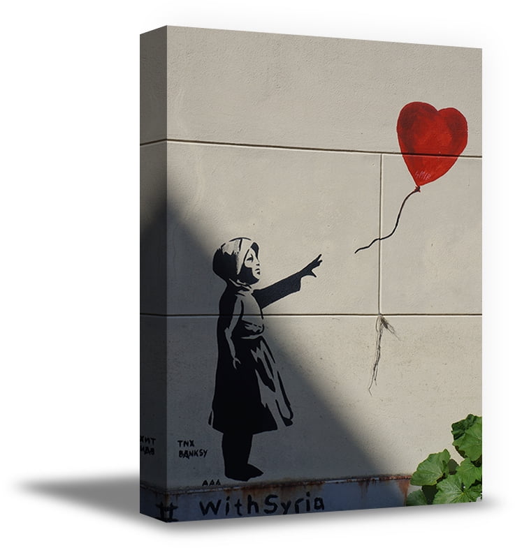 Banksy Graffiti Balloon Girl 24"x36" Canvas Print 