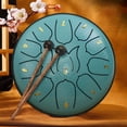 thumbnail image 3 of Rain Drum for Outside 11 Note 6 Inch Rain Drum for Garden, Steel Tongue Drum Rain Chime,Chakra Drum for Rain, Outdoor Handpan Drum,steel tongue drum,Rain Drums Adult Hand Disc Drum, 3 of 4