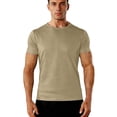 thumbnail image 4 of Kojanyu Men's Solid Color Short Sleeve Round Neck Training Sports T-Shirt – 100% Polyester Fitness Top for Running and Gym S-XXXL, 4 of 5