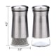 thumbnail image 2 of Stainless Steel Salt and Pepper Shakers with Glass Base, Adjustable, 2 of 3