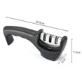 thumbnail image 3 of Knife Sharpener, 3 in 1 Professional Knife Sharpener, Manual Knife Sharpener Sharpener, Knife Sharpener for Stainless Steel Knives of All Sizes(Black), 3 of 5
