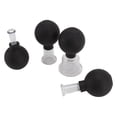 thumbnail image 4 of Juego de 4 ventosas de vidrio con bolas de silicona negras para masaje facial., 4 of 14