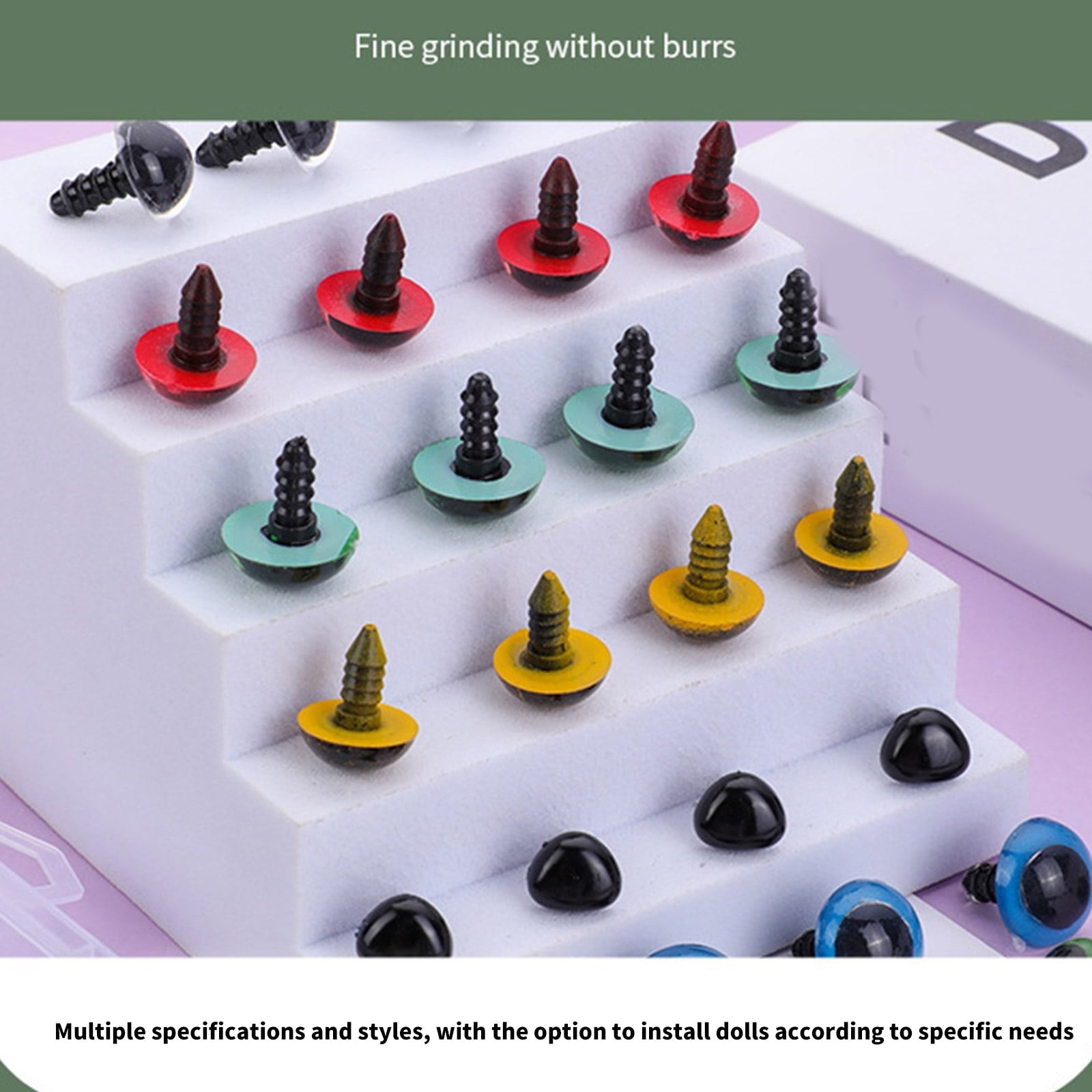 Safety Eye and Nose 476Pcs Included Washers and Auxiliary Tool Various Size Crochet Eye Nose for Crochet Doll