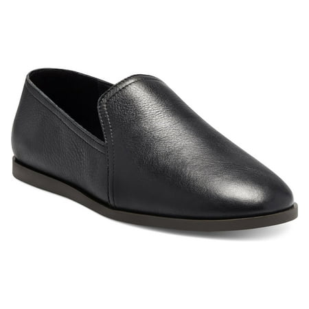 Lucky Brand Brazio Slip-on Black Leather Loafer Flat Smoking Slipper Loafer (5, BLACK)