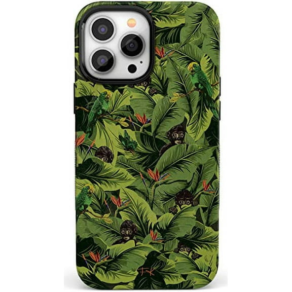 Casely iPhone 13 Pro Max Phone Case | Compatible with MagSafe | Sneaky Monkeys | Frida Kahlo Jungle Case