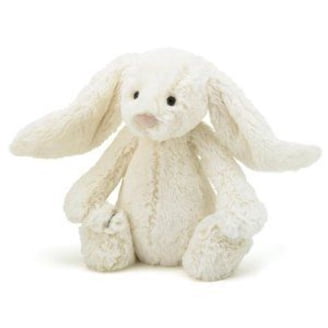 Jellycat Blossom Silver Bunny, Multicolor, Cotton, Nighttime