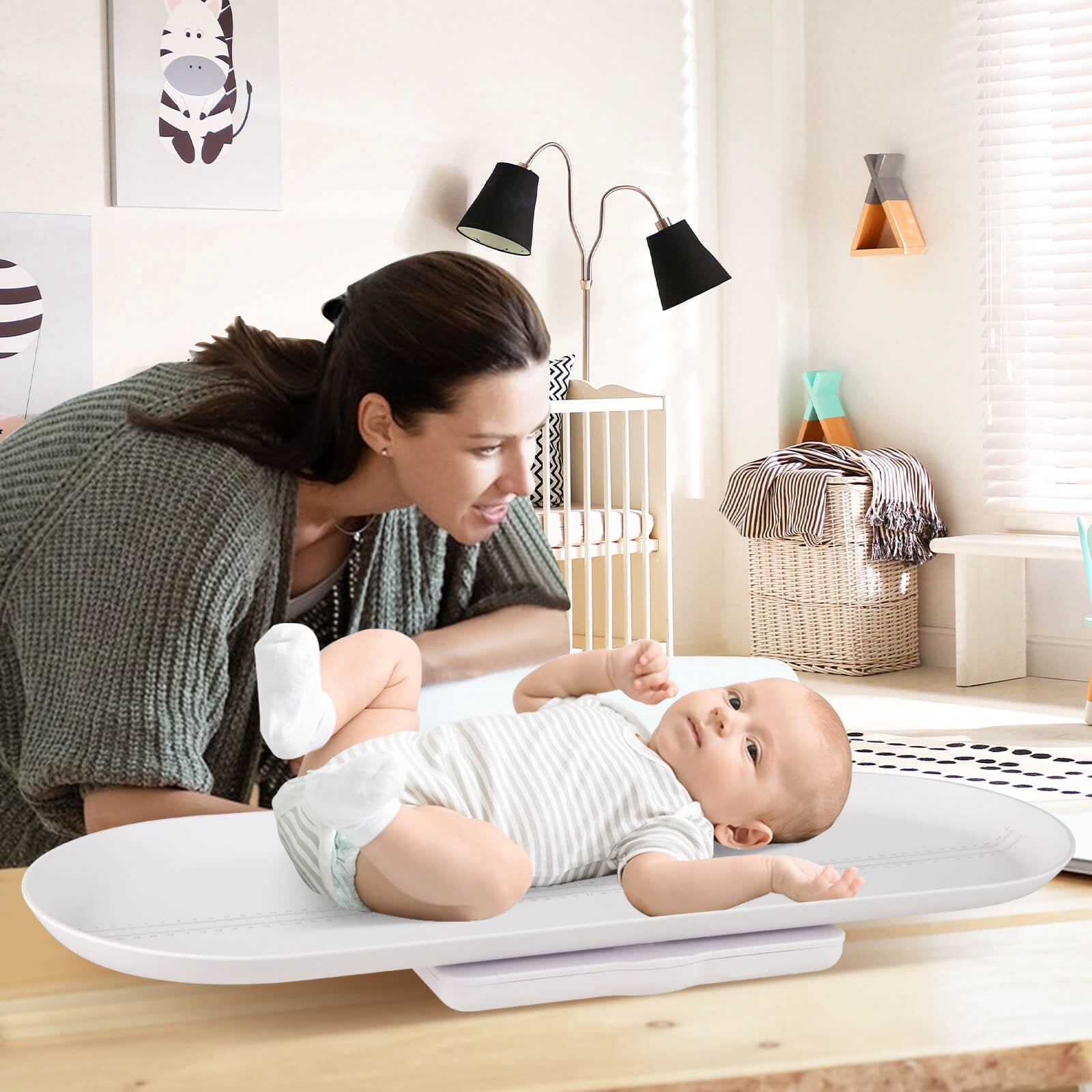 Costway Smart Baby Scale with Detachable Tray for Body Weight & Height Measurement