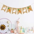 thumbnail image 5 of HongHeng 1Pc Burlap Radish Garland Banners, Bunny Burlap for Easter Decorations Home office School Outdoor Party Supply, 5 of 6