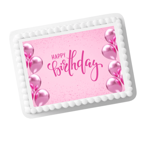 Balloons Cake Decoration Edible Frosting Photo Sheet  8x10