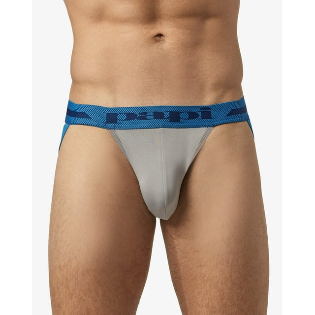 Papi UMPA081 2PK Jockstrap en Microflex - UMPA081 (Alliage Noir ALBC, L)