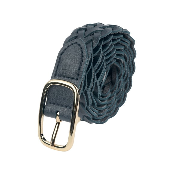 Cinturón trenzado para mujer INSPIRE CHIC con hebilla cuadrada versátil para abrigo, jeans, cinturones decorativos