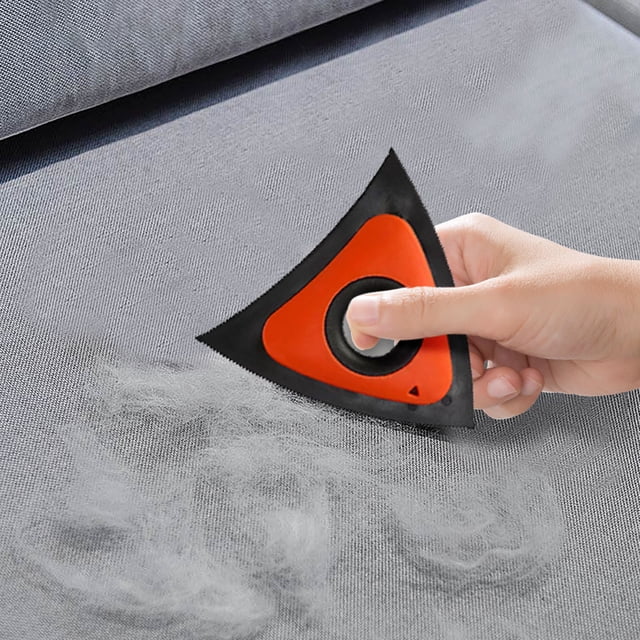 Outil d'Élimination des Poils d'Animaux pour Meubles et Voiture, Râteau à Poils pour Chat et Chien, Brosse Triangulaire