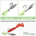 thumbnail image 7 of Fishing Jig Heads Underspin Jig Head Hooks with Spinner Blade Underspin Swimbait Hooks Under Spinner Jig Heads for Bass Crappie Trout Walleye Fishing 1/4oz 3/8oz 2/5oz, 7 of 7