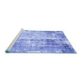 thumbnail image 2 of Ahgly Company Machine Washable Indoor Square Oriental Blue Industrial Area Rugs, 5' Square, 2 of 4