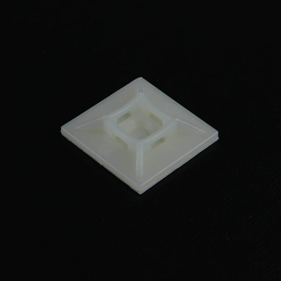 1.12" White Super-Stick Cable Tie Mounts - (pack of 25)