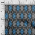 thumbnail image 2 of oneOone Cotton Cambric Blue Fabric Argyle Sewing Craft Projects Fabric Prints By Yard 56 Inch Wide, 2 of 4