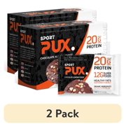 (2 pack) Sport Pux Protein Bar, Chocolate Almond Fudge, 20G Whey Protein, 13G Sugar, 4Count