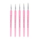 thumbnail image 1 of 5 pinceles con punta de pelo de lobo, pinceles profesionales para detalles finos, pintura y dibujo (rosa), 1 of 7