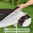 thumbnail image 5 of Colorful Geometric Striped Pattern Round Fitted Tablecloth with Elastic Edge,Dining Table Cover Waterproof,Outdoor Round Tablecloth for Camping,Dining,Indoor and Outdoor, 5 of 7