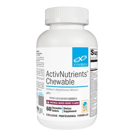 XYMOGEN ActivNutrients Chewable - Children’s Multivitamin for Wellness Support - Antioxidant & Micronutrition Support - Mixed Berry Flavor - 60 Count