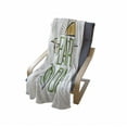 thumbnail image 3 of Earth Day Soft Flannel Fleece Throw Blanket, Sketch of a Nature-Themed Sun Organic Life, Cozy Plush for Indoor and Outdoor Use, 50" x 70", Earth Yellow Lime Green, by Ambesonne, 3 of 5