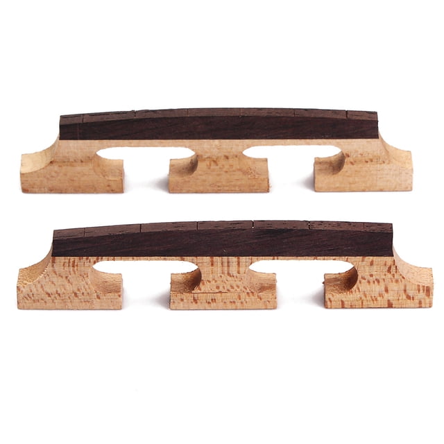 Shisuyan 2 PCS 6 Strings Banjo Bridge Rosewood Three Legged String Instruments Parts for Ukulele Guitar Banjo