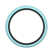 XMXY Car Steering Wheel Cover, Waves Ocean Blue Texture Non-Slip Jeep Truck Universal Elastic Steering Wheel Protector 15 inch