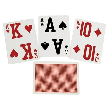 Vision Deck - Elite Low Vision Playing Cards-Red-Single Deck