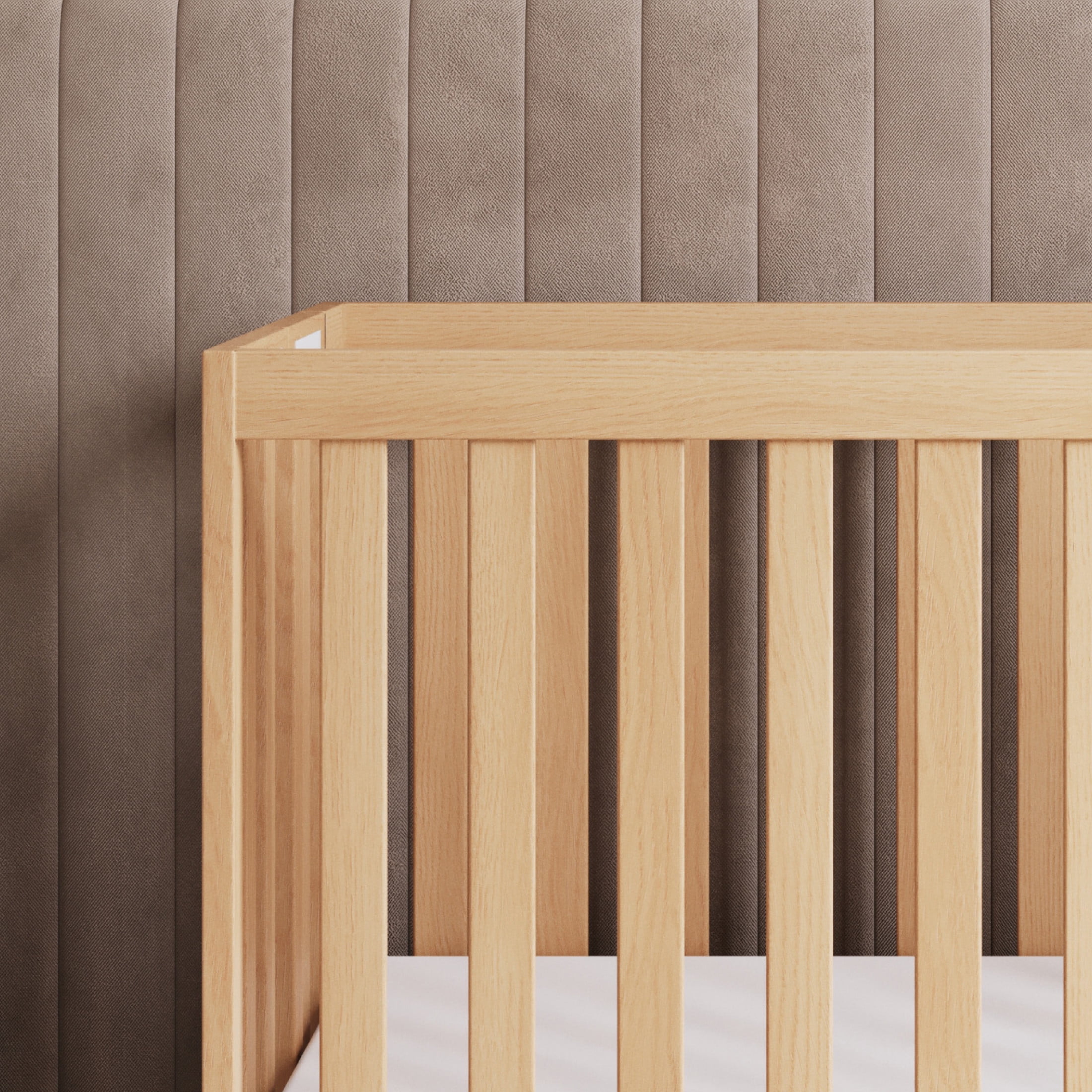 Foundations Travel Sleeper Wood Compact Folding Crib 3 Pack for Hotels, Natural