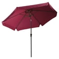 thumbnail image 4 of CorLiving 10ft Large Tilting Round Market Patio Umbrella with Side Flaps and Steel Frame, Wine Red, 4 of 10