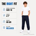 thumbnail image 6 of Quad Seven Boys Joggers Twill Stretch Cargo Pants with Pockets and Elastic Waistband 2 Pack, 6 of 7
