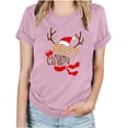 thumbnail image 1 of Fiudx Ofertas Del Día Camiseta Informal de Manga Corta con Cuello Redondo y Estampado Informal a La Moda para Mujer, 1 of 2