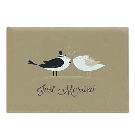 

Wedding Cutting Board Bride and Groom Birds Kissing Just Married Hand Written Style Text Romantic Hearts Decorative Tempered Glass Cutting and Serving Board Large Size Multicolor by Ambesonne
