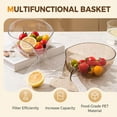 thumbnail image 7 of Clear Multifunctional Drain Basket 9.44x6.49x2.75 Inch with Integrated Spout, Compact Kitchen Fruit and Vegetable Washing Bowl, Strainer and Catcher forSalad and Pasta, 7 of 7