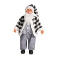 thumbnail image 2 of Kokiya Santa Claus Christmas Figurine 24" Collectible for Desk Indoor Outdoor Party Black White, 2 of 9