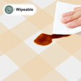 thumbnail image 6 of decorUhome Rectangle Tablecloth, Waterproof Vinyl Flannel Backed Table Cloth, Buffalo Wipeable Plastic Table Cover for Kitchen and Outdoor, Beige and White, 60" x 84", 6 of 9